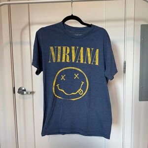Men's Blue and Navy T-shirt